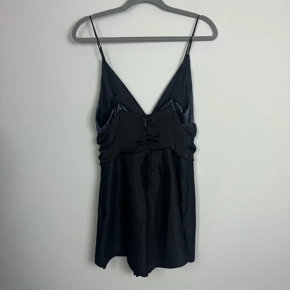 FREE PEOPLE | Skylie Saylor Romper Shorts with Velvet Top Women’s Size 10